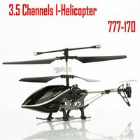 Free Shipping New iPhone/iPod Touch/iPad Controlled 3.5CH I-Helicopter 777-170 with Gyro Black - 14001635