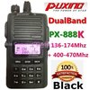 BLACK PUXING PX-888K dualband dual frequency UHF 400-480Mhz VHF 136-174MHz two way radio walkie talkie transceiver