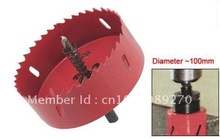 Red 100mm Diameter Hole Cutting Tool Bimetal Hole Saw