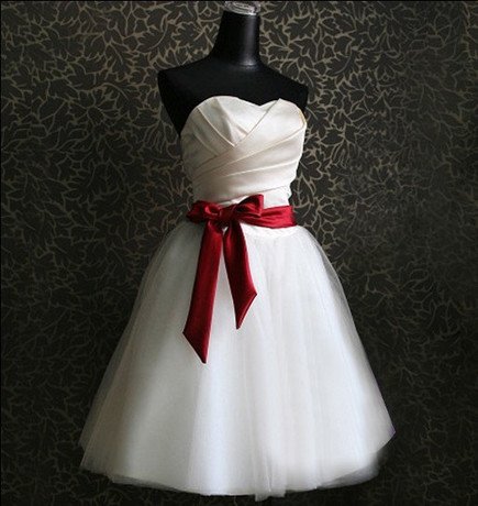 coreano nuevo vestido de novia de moda vestido para la fiesta por la noche blanca vestidos cortos wed bra vestido de la boda brindis de env&iacute;o gratis