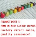 PROMOTION! Mixed color scrapbooking Brads, Mini round nails metal brad, Free Shipping, 8mm