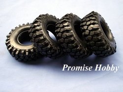 Rubber crawler tire tyre with foam insert set (4pcs) for 1.9 wheel 1/10 rc rock crawler car buddies(China (Mainland))