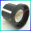 wholesale 200pcs/lot Brand New black with white 17mm high 6mm 15/64" Shaft Diameter encoder Knobs+free shipping-10000410