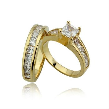 wholesale Gorgeous 18K Golden Wedding Ring Set, Free Shipping, # ...