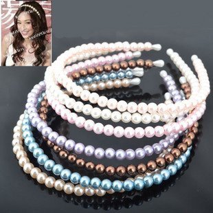 Hair Sticks on Pearl Hair Sticks Bride Hair Hoop Children Hair Band Multicolor Random