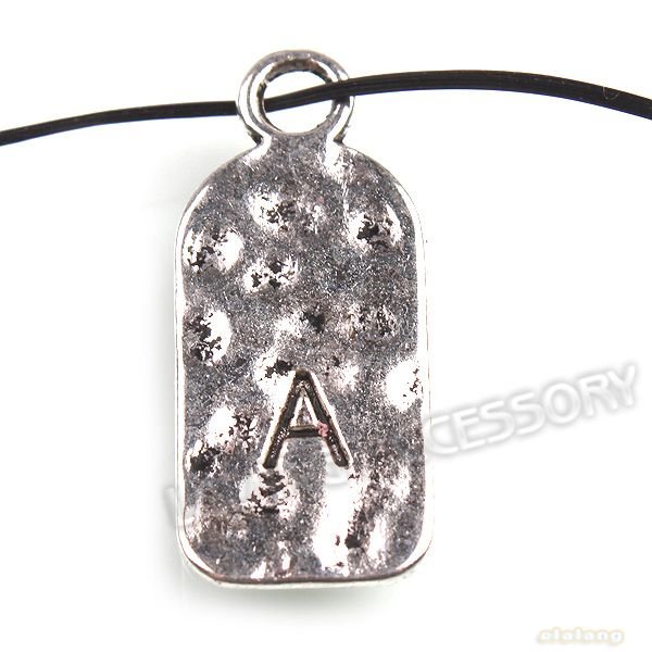 New Charms Design Letter R Zinc Alloy Silver Plated Fit Bracelet & Handmade Craft DIY 27*12*1mm 141494