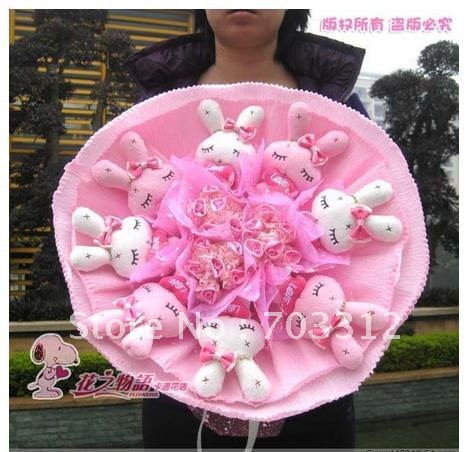 11 little pig cartoon plush childe bouquet special girl u birthday present valentine's day gift workshop 