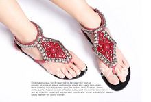 Wholesale retails lady s dandals woman s rivets beads sandals heels zipper thong sandals free shipping