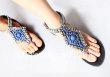 Wholesale retails lady s dandals woman s rivets beads sandals heels zipper thong sandals free shipping