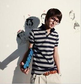 Free shipping,2013new Mens T Shirt +Men's Short SleeveT Shirt slim fit ,Polo shirt ,cotton,3size,drop shipping MTS21(China (Mainland))
