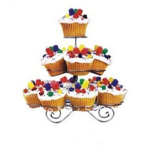 Birthday Cakes on Stand Tree Holder Muffin Serving Birthday Cake 13 Cup Party 3 Tier