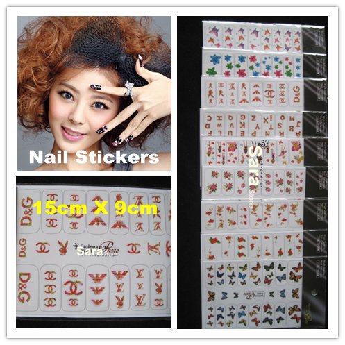Free Stickers on Free Shipping 50 15cmx9cm Big Pattern Nail Sticker Nail Sticker  Nail