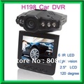 Free shipping!H198 Car Camera 6 IR LED Car video recorder for night vision Car DVR with 2.5" LCD Screen and 120 degree angel