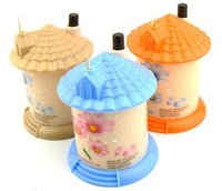 Novelty items little House shaped tooth box,plastic Automatic toothpicks holder dispenser