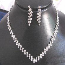 A002 neckace brincos set elegante conjunto de jóias de strass para casamento da noiva do partido O-QXL010-9 atacado(China (Mainland))