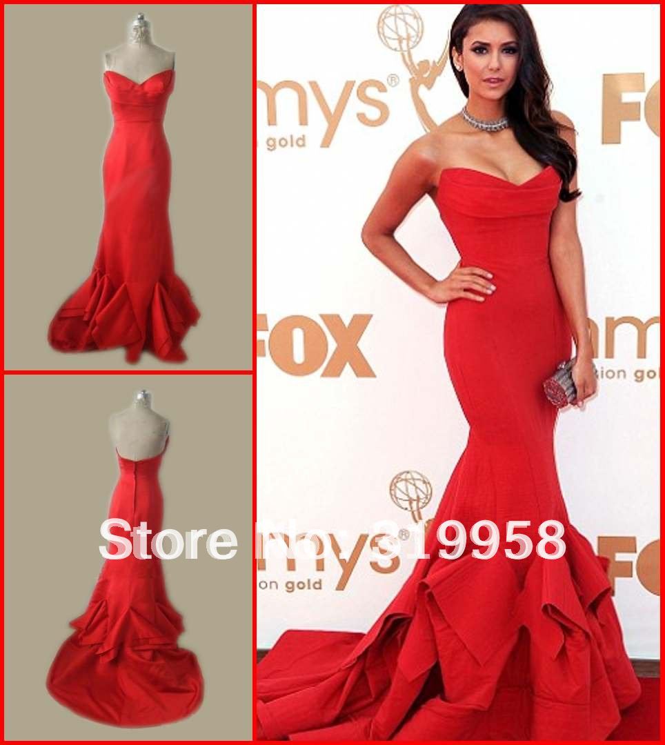 ... Long Ruffles Celebrity Evening Formal Dresses Prom Cocktail Dress Gown