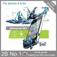 Free Shipping waterproof case water skin waterproof skin for iphone 4/4s by DHL