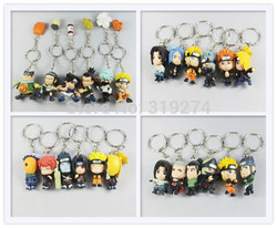 Wholesale/Retail 2012 Free Shipping Japan Anime Naruto Uzumaki Naruto Sasuke Kakashi PVC 24pcs Mini Toy/Gift Keychain Figure(China (Mainland))