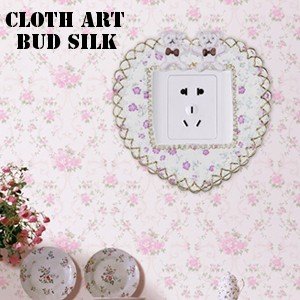 handmade Bud silk switch posted mixed color cloth art Wall paper 10pcs/lot $10(China (Mainland))
