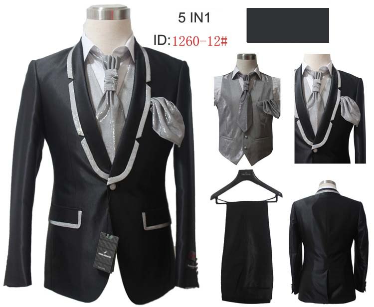 New style Men's brand business suits,Wedding Tuxedo Groom Wear Men's suits,Casual Western Style Suit. Dress suits,5pcs one sets