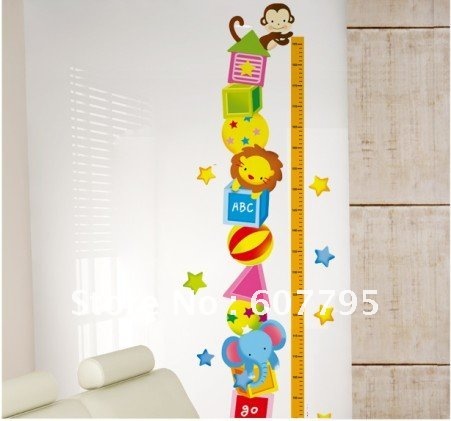 Wholesale Stickers on Kids Wall Stickers Giraffe Kids Growth Chart Height Measure Wholesale