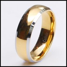 10pcs NEW Mens Gold TUNGSTEN Ring Wedding Band Size 8 12 Gift