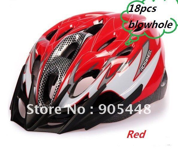 Roswheel Brand NEW Cycling Bicycle Adult Mens Bike Helmet LED Red Black with 18pcs Blowhole Free Shipment with track number(China (Mainland))