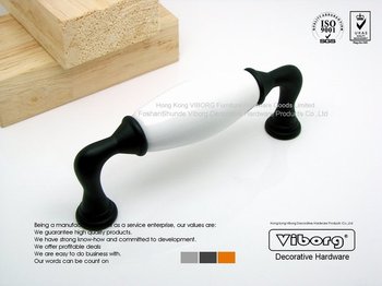 Free Shipping (30 pieces/lot) 96mm VIBORG Ceramic+Zinc Alloy Furniture Handle Drawer Handle& Cabinet Handle &Drawer Pull