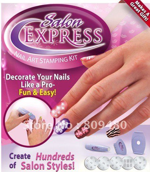 Promotion ! Salon Express As Seen On TV Nail Art Stamping Kit nail polish