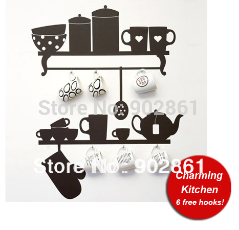 Kitchen Wall Decorations Kids on Funlife  Charming Kitchen Vinyl Wall Sticker Decals Stickers With 6