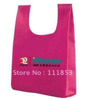 Wholesale !vest handle non-woven bag with customized  logo printing!/ tote bag 80gsm fabric MOQ600PCS