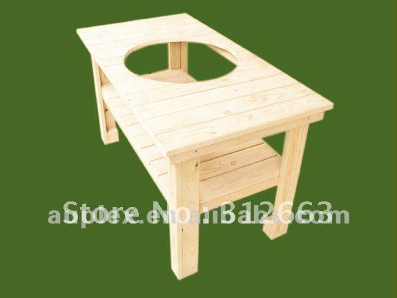 Wooden Green Egg Grill Table