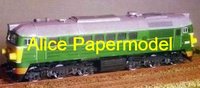 [Alice papermodel] 1:87 ho scale train railway locomotive car models type 21