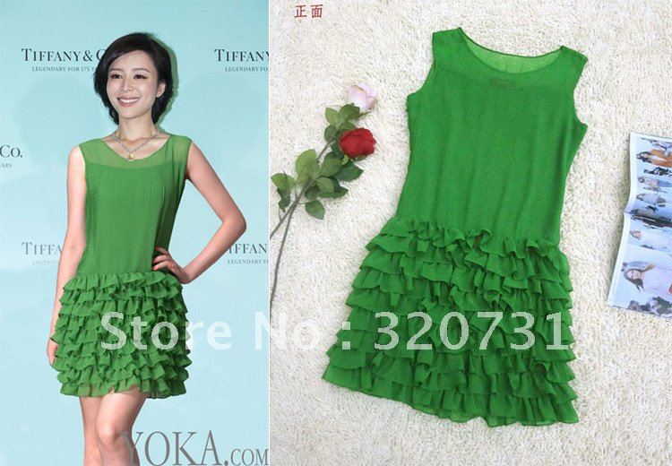 Green Color Dress