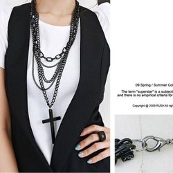 Min.order is $10 (mix order)N165 Fashion Personality Multilayer Cross Necklace Jewelry wholesale!Freeshipping!--cRYSTAL sHOP(China (Mainland))