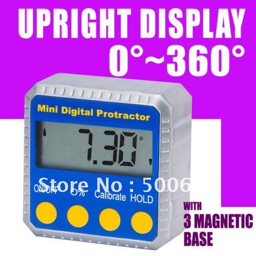 Digital Inclinometer Protractor LCD Display Bevel Box Angle Gauge Meter angle sensor with Magnet(Hong Kong)
