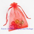 Free Shipping 100 Organza Gift Bag Jewellery Pouch Red 10X14cm