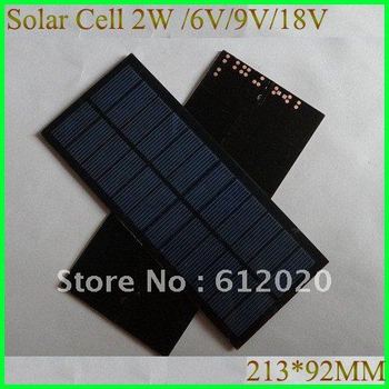 Solar Cell 2W 6V/9V/18V Small Solar Panel for Battery Charger DIY