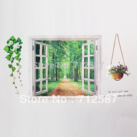 Freeshipping,new arrival wall sticker,fake window wall poster,decorative poster,dropshiping#8656