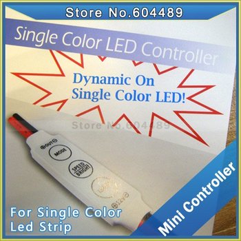 10pcs/lot LED dimmer for single color led strip, adjust brightness & speed, DC 12V 144W minitype light modulator free shipping
