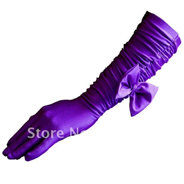 Purple dress gloves