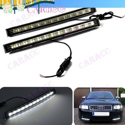 Drop Shipping White 5W SMD 12 LED 2xCar Daytime Running Day Driving Light Fog Lamp 12V DRL 4615(China (Mainland))