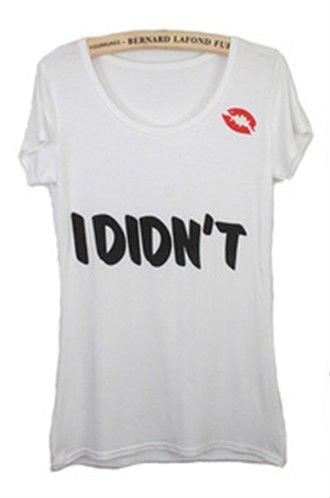 New summer Sexy I DIDN'T letter Pop Top long Sleeveless casual cotton T-Shirt free shipping AK118(China (Mainland))