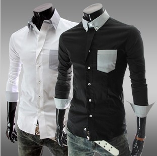 White Shirt Dress on Shirts Cotton Wash Jean Long Sleeve Business Shirts Men S Dress Shirts