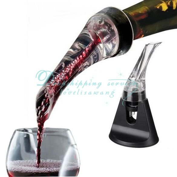 Laissez tomber a&eacute;rateur de a&eacute;ration rapide de voyage de bouteille de vin rouge de d&eacute;canteur de Pourer d'exp&eacute;dition/ensemble essentiel libre d'exp&eacute;dition le mini