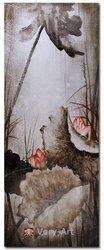 Framed With Stretcher Free Shipping by Expedited Express Hand painted China style scenery Oil painting KC024(China (Mainland))