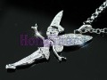 Free shipping 18K white gold Gp Austrian Crystal Tinkerbell necklace N029