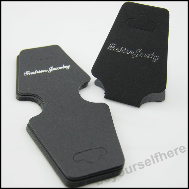 300pcs-packet-B02-Fashion-Jewelry-105x40mm-Black-Paper-Cards-Tags ...