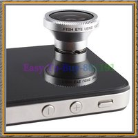 180 Angle wide Fisheye fish eye lens for iphone 4 cellphones cameras with Retail Package