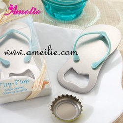 Wedding Gift Wedding Favor flip-flop sandal Bottle Opener Slipper Wine Opener in gift box beer bottle opener 30pcs/pack(China (Mainland))